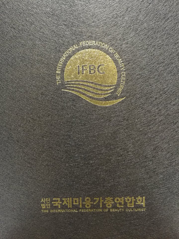 Korea IFBC The International Federation of Beauty Culturist Certificate KSQ IAF KAB 3