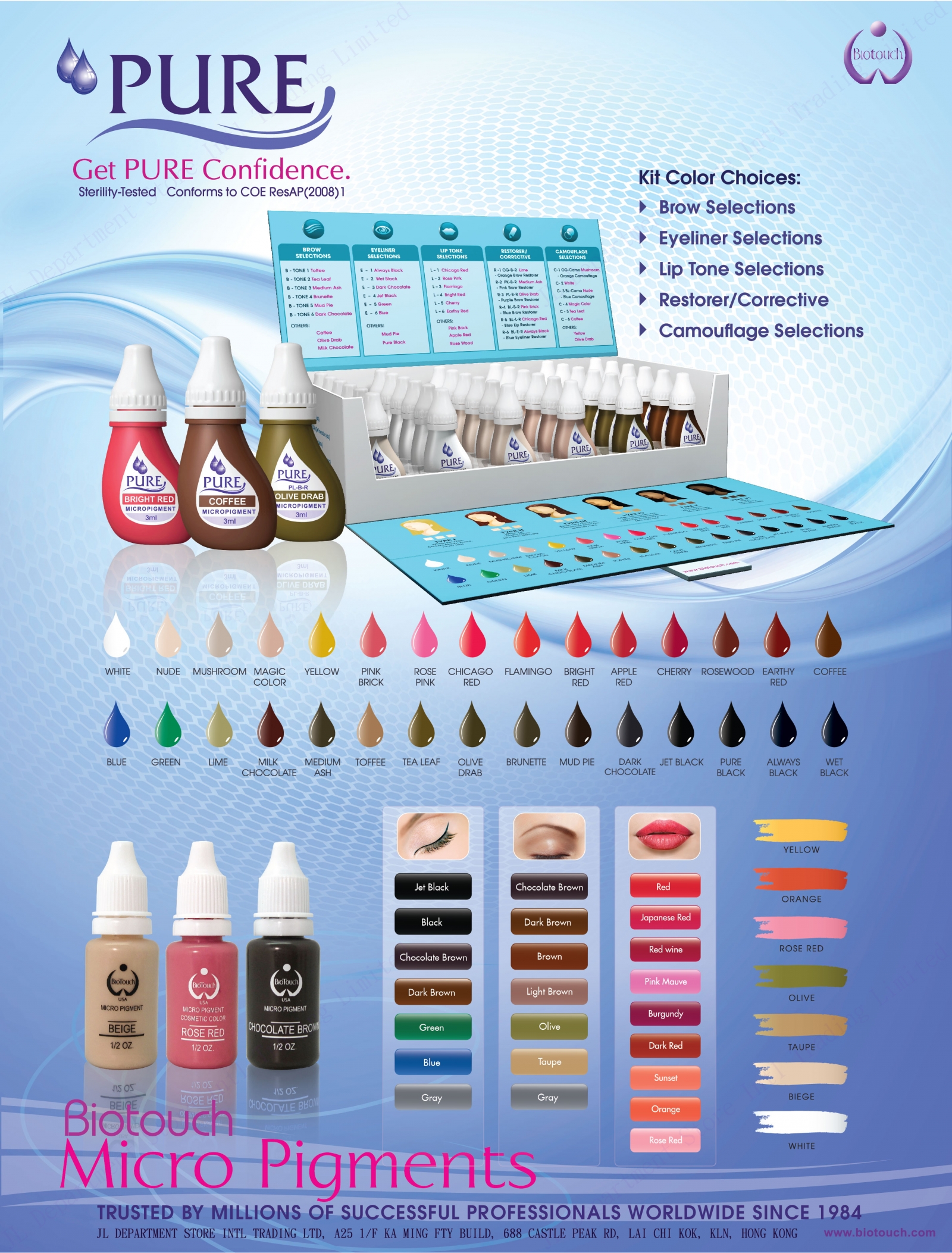 USA Biotouch MicroPigment 15ml & Pure Pigment 3ml Poster