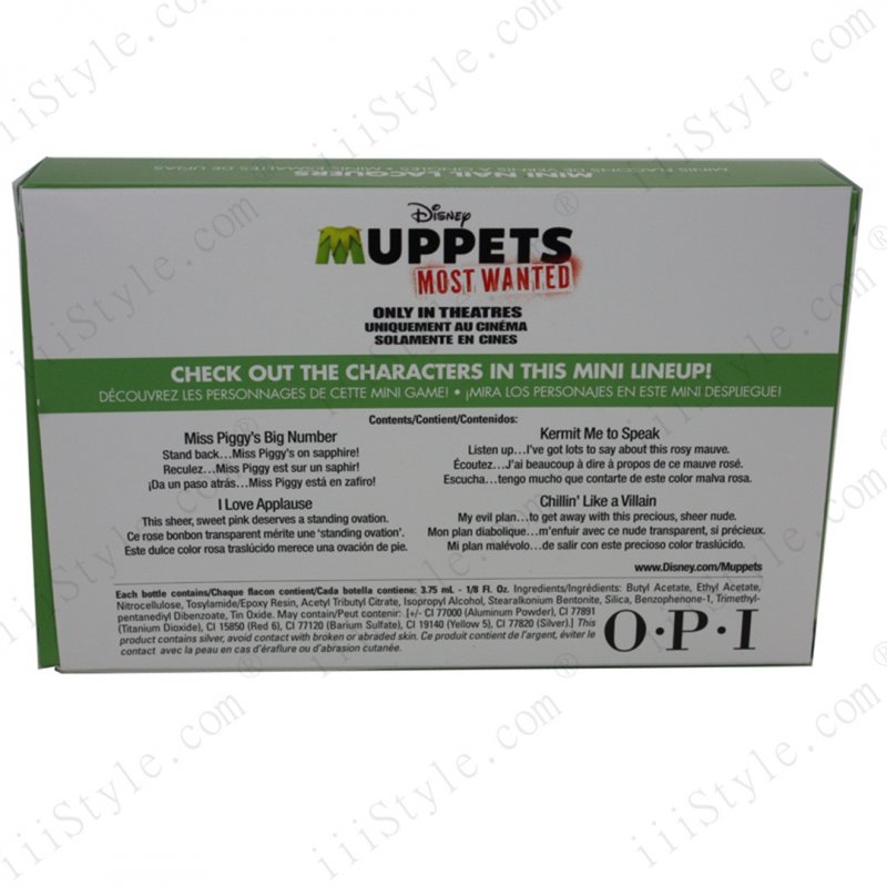 OPI Muppets Most Wanted Mini 慈善星輝布公仔 甲油套裝3.75mlx4