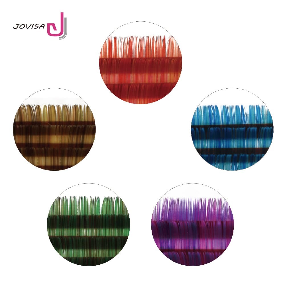Taiwan Jovisa Macaron Lashes [Camouflage Series]- 21-Camouflage Green - 0.07 Dia C Curve MIX Length