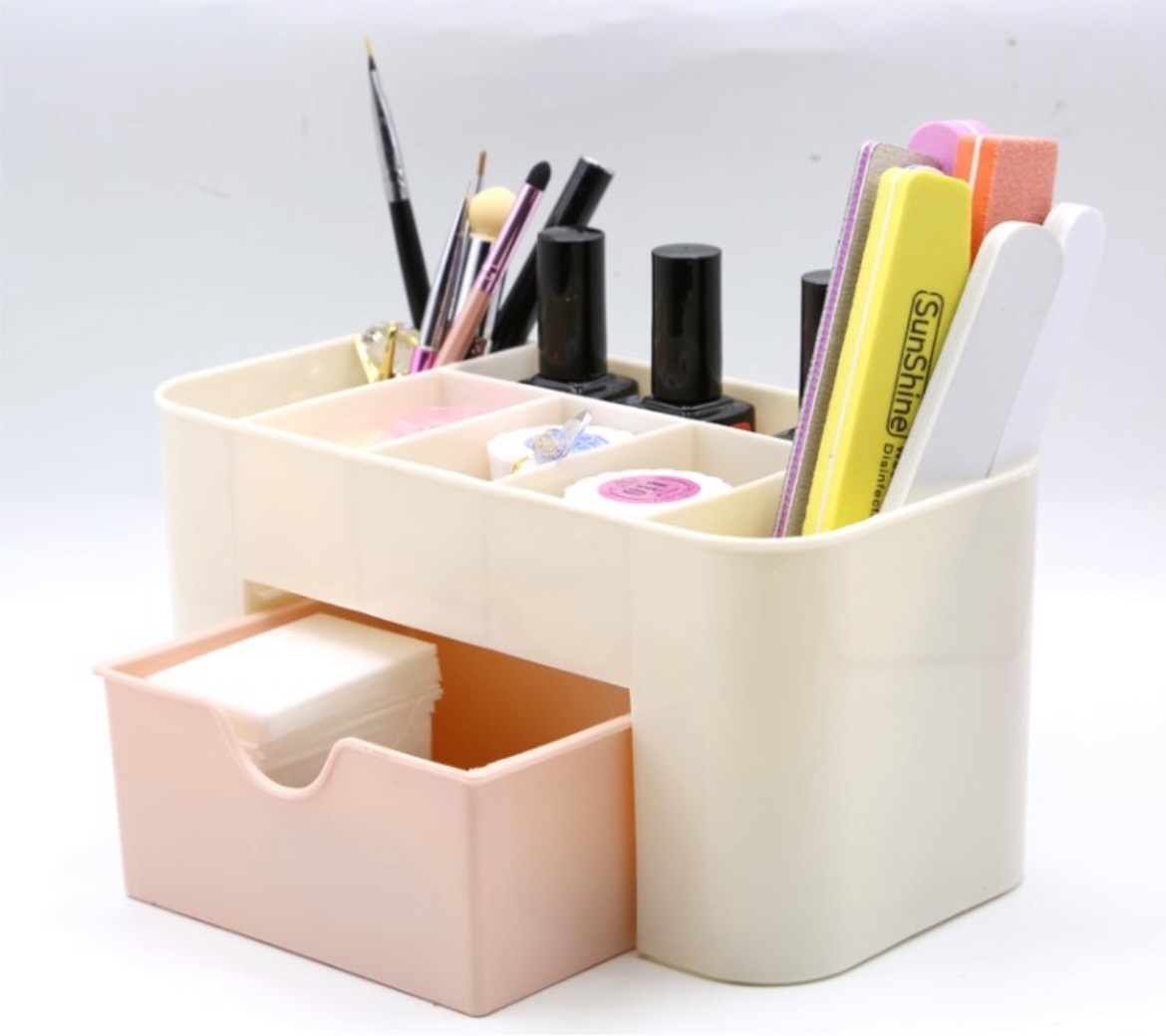 雙層美甲化妝收納盒