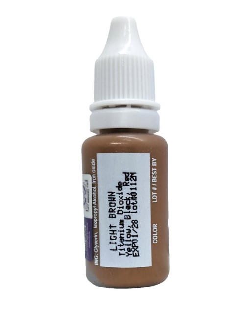 BIOTOUCH Permanent Makeup Micro Pigment Color Cosmetic Tattoo Ink 15ml 0.5oz (Light Brown)