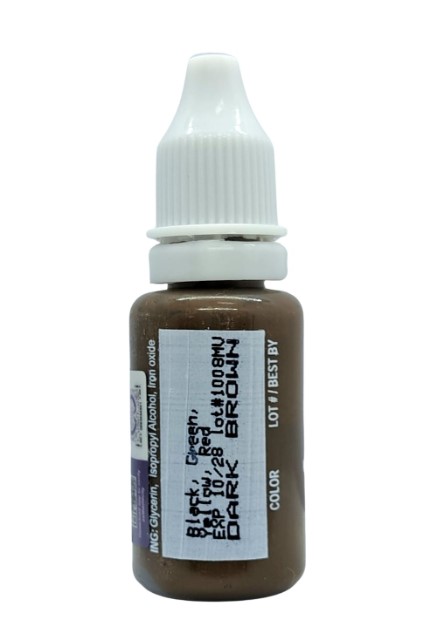 BIOTOUCH Permanent Makeup Micro Pigment Color Cosmetic Tattoo Ink 15ml 0.5oz (Dark Brown)