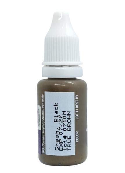 BIOTOUCH Permanent Makeup Micro Pigment Color Cosmetic Tattoo Ink 15ml 0.5oz (True Brown)