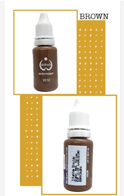 美國 BIOTOUCH 紋眉紋眼線漂唇紋繡眉紋唇改唇色料 15ml 0.5oz (Brown中咖啡)