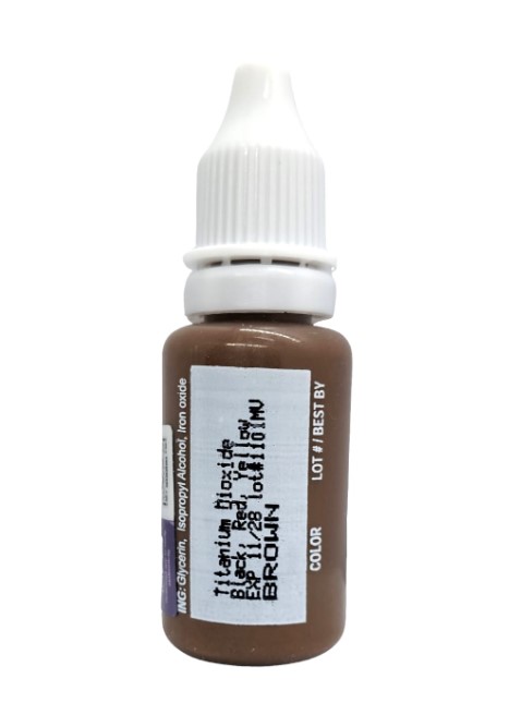 BIOTOUCH Permanent Makeup Micro Pigment Color Cosmetic Tattoo Ink 15ml 0.5oz (Brown)