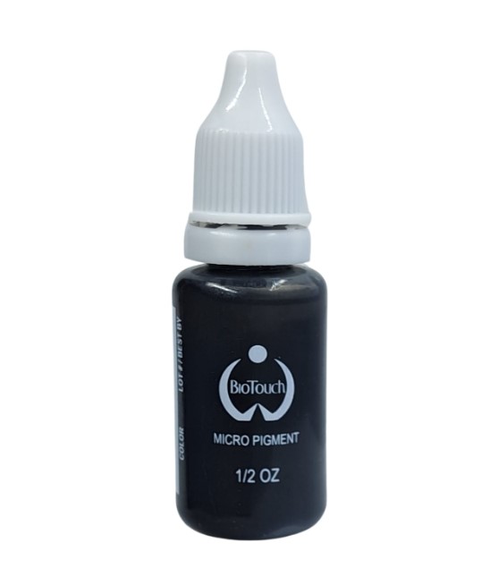 BIOTOUCH Permanent Makeup Micro Pigment Color Cosmetic Tattoo Ink 15ml 0.5oz (True Black)