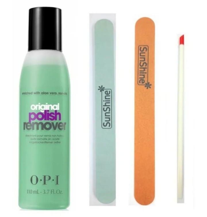 OPI - OPI & SUNSHINE 薄挫及拋光挫修指甲準備套件(AL404 ORIGINAL蘆薈卸甲水110MI)