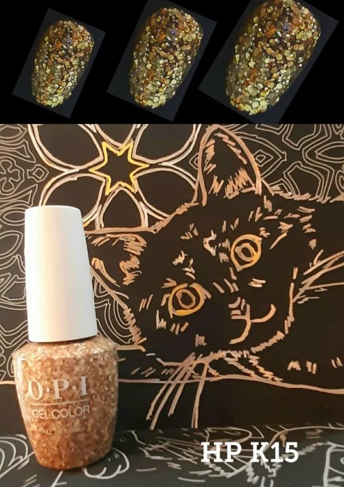 OPI 光療凝膠 HPK15 透明閃光金色 15ml (開封後18個月)(美甲用品)
