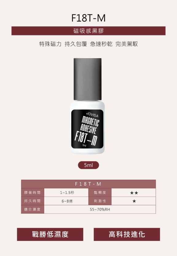 JOVISA 磁吸感黑膠 F18T-M - 5ml
