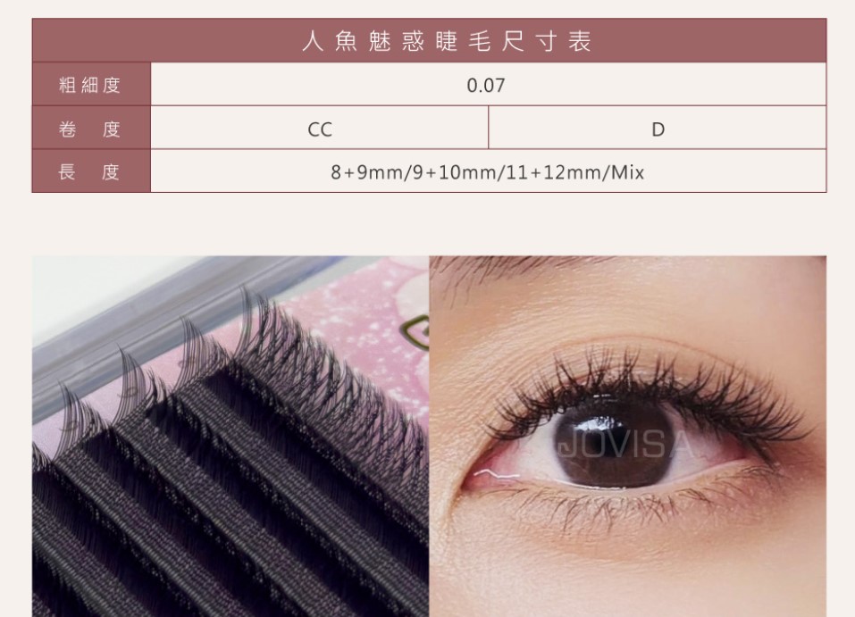 Enchanting Volume - YY Lashes 0.07Diameter CC Curl 11+12MM Length