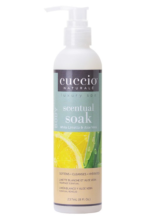 Cuccio 3329-C White Limetta & Aloe Vera Scentual Soak 237ml/8oz (PAO36)