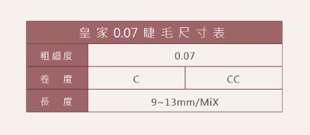 台灣 JOVISA 邑軒 皇家0.07咖啡色系列睫毛 CC 捲度 9MM 長度【 咖啡色】