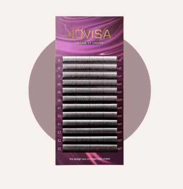 JOVISA 6D 朵毛稼接 -【赫黛絲0.07】睫毛 CC卷度 11+12MM長度▸黑色◂