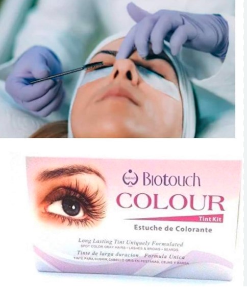 USA Biotouch Colour Color Tint Kit (BLACK) For LASHES, BROWS, and BEARDS, can use for Eyelash Perming, Tinting, Keratin Technical Made in Italy