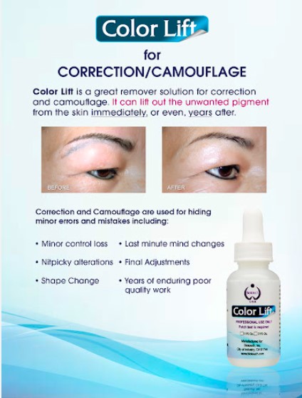 美國 Biotouch Color Lift Colorlift 半永久化妝 定妝 紋繡 袪色 脫色 洗眉水 30ml/1oz 飄眉 眼線 唇 髮際線 小紋身 注顏 (只供洗眉課程學生購買)