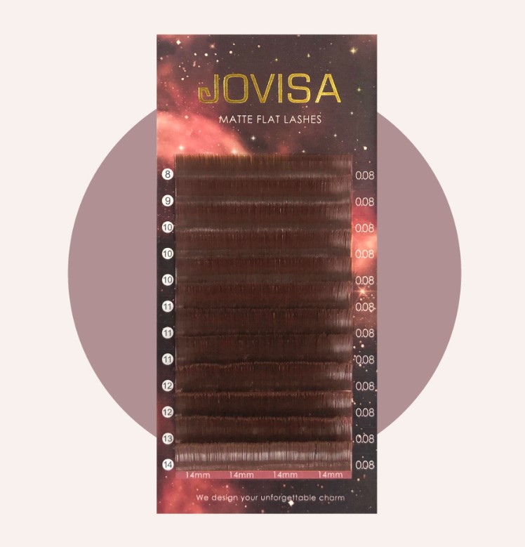 JOVISA 星棕魅影睫毛 0.08 扁毛 CC 8+9MM▸咖啡◂  