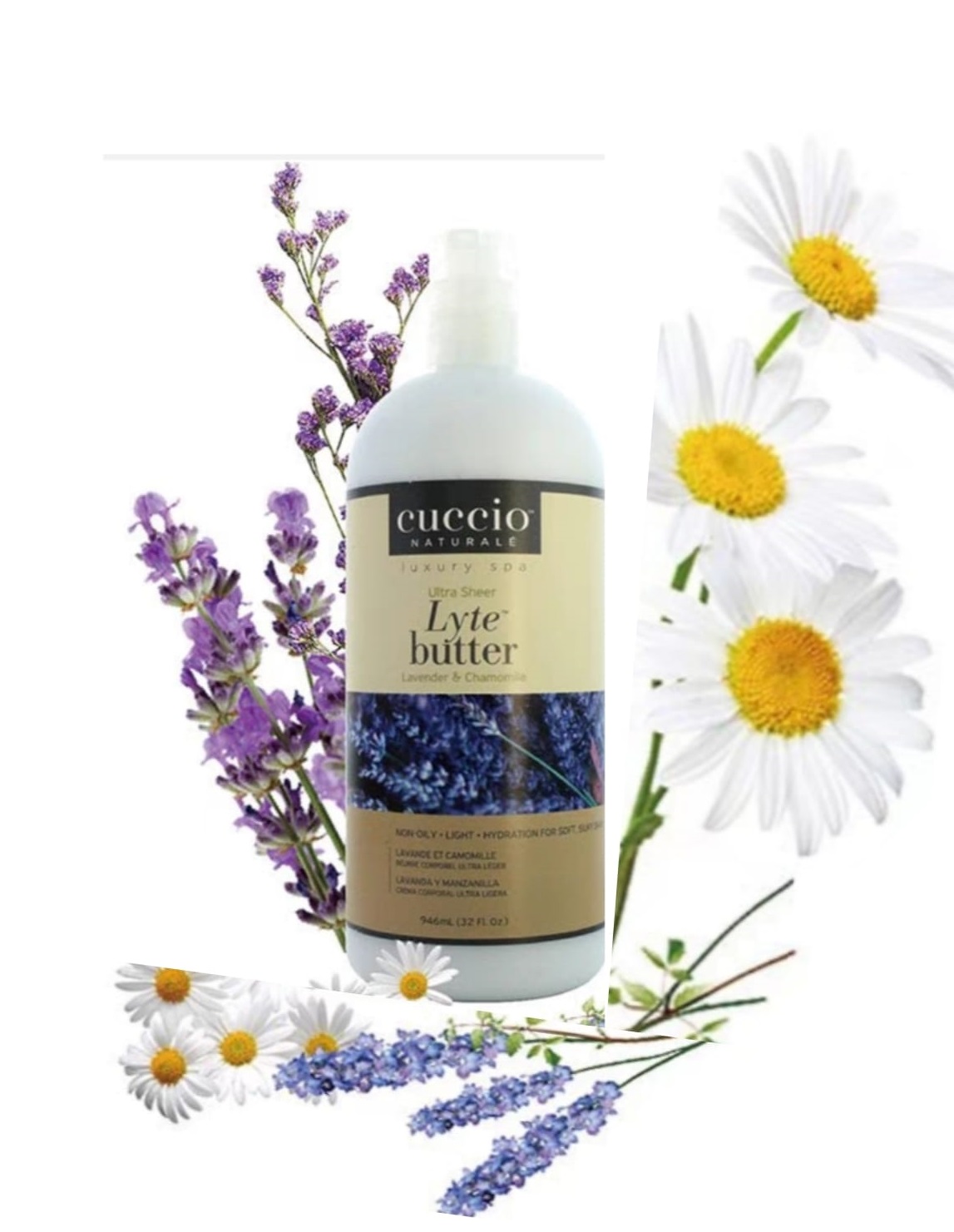 Cuccio 薰衣草＆洋甘菊身體乳霜 946ml/32oz (開封後36個月)