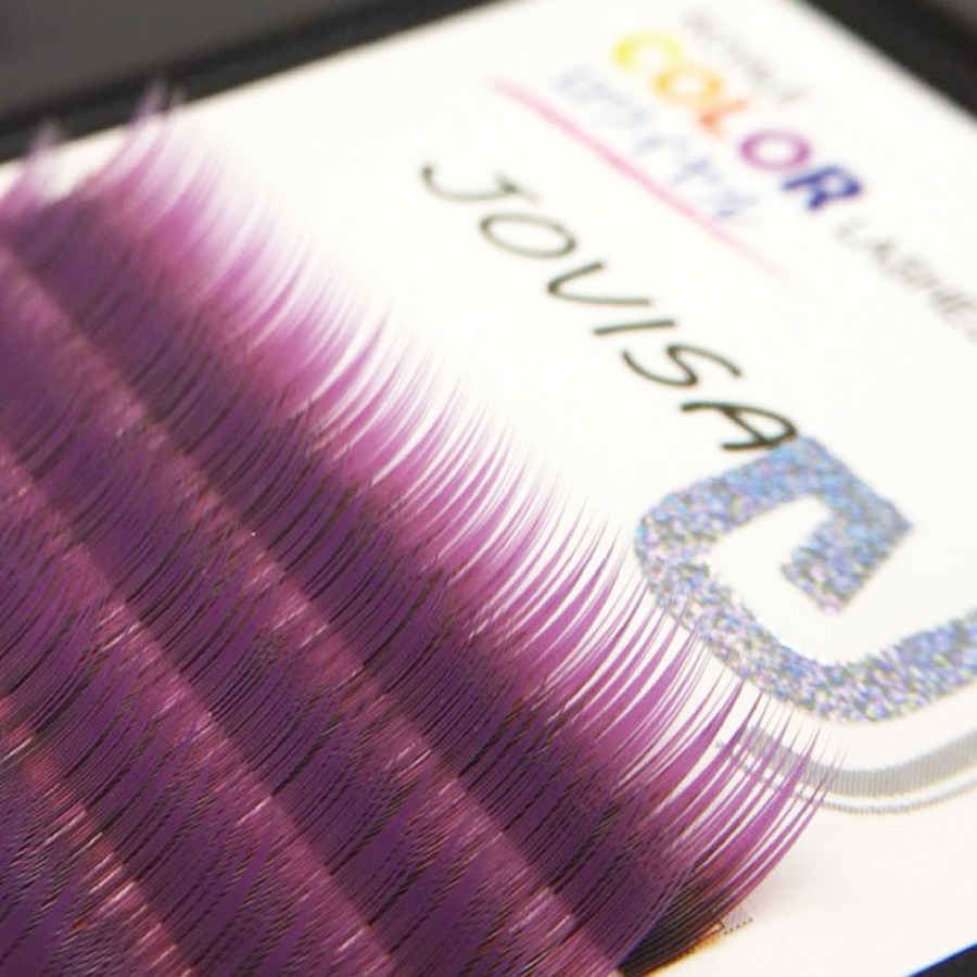 JOVISA Two-Tone Color Lashes CC Curve 0.15 Dia 13MM Lengths [Purple]