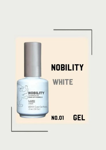 Nobility Gel Polish – NBGP01 White 15ml (made in USA)