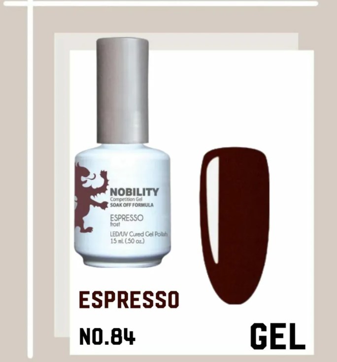 Nobility Gel Polish – NBGP84 Espresso 15ml (made in USA)