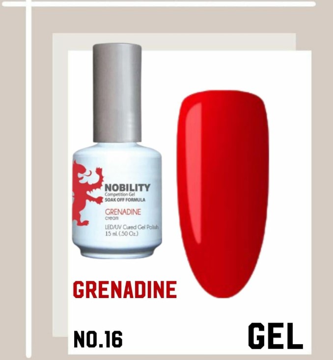 Nobility Gel Polish – NBGP16 Grenadine 15ml (Made in USA )