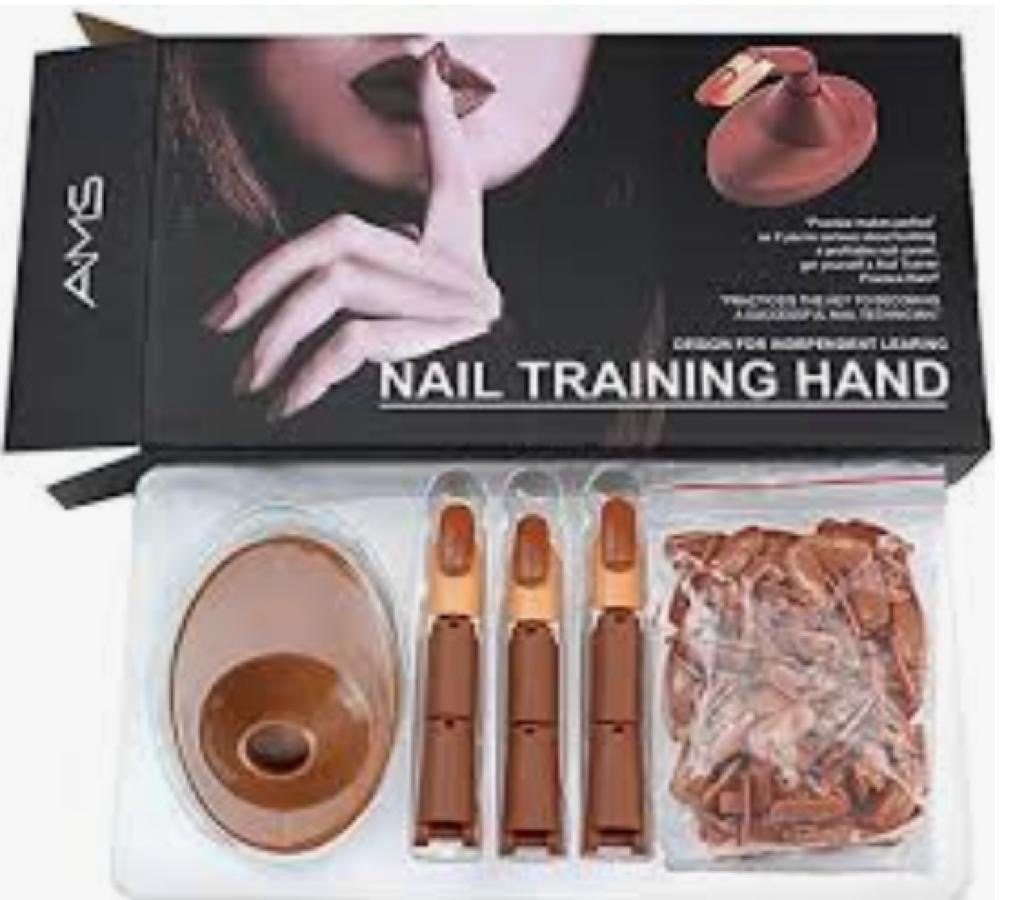 A.M.S 美甲練習假手(白色底座)